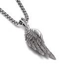 Timeless Feather | 925 Sterling Silver Vintage Plume Pendant